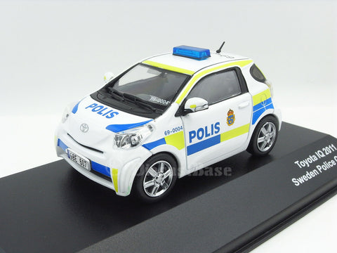 J Collection JC247 1/43 Toyota iQ 2011 Swedish Police Diecast Model Road Car