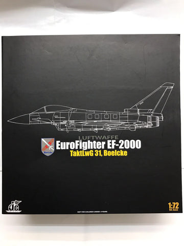 JC Wings 72-2000-001 1/72 Euro Fighter EF-2000 Typhoon S Luftwaffe Jet Diecast Military Aircraft Model