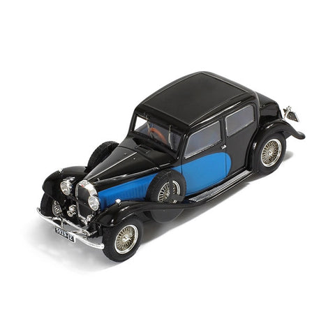 IXO MUS058 1/43 Bugatti Type 57 Galibier 1935 Black and Blue Diecast Model Road Car