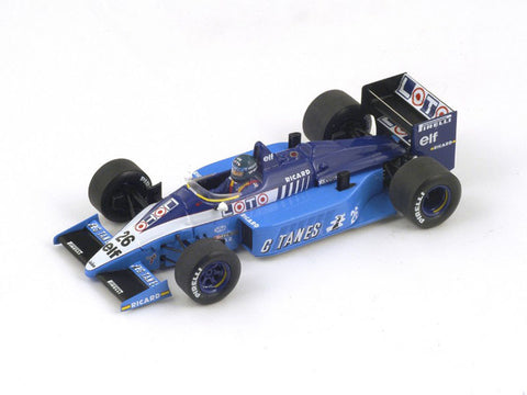 Spark S3970 1/43 Ligier JS27 #26 2nd Detroit Grand Prix 1986 Equipe Ligier - Jacques Laffite Resin Model Racing Car