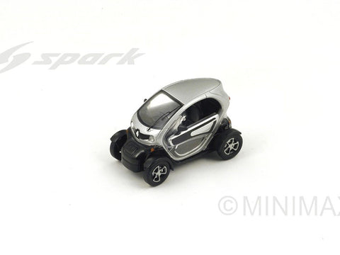Spark S4500 1/43 Renault Twizy Silver Black Resin Model Road Car