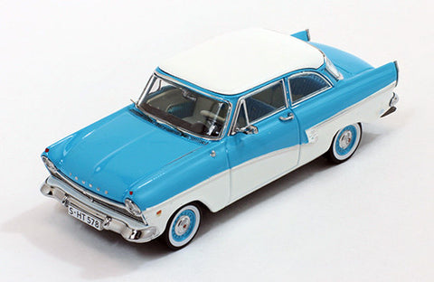 Premium X PRD388 1/43 Ford Taunus 17M 1957 Sky Blue over White Diecast Model Road Car